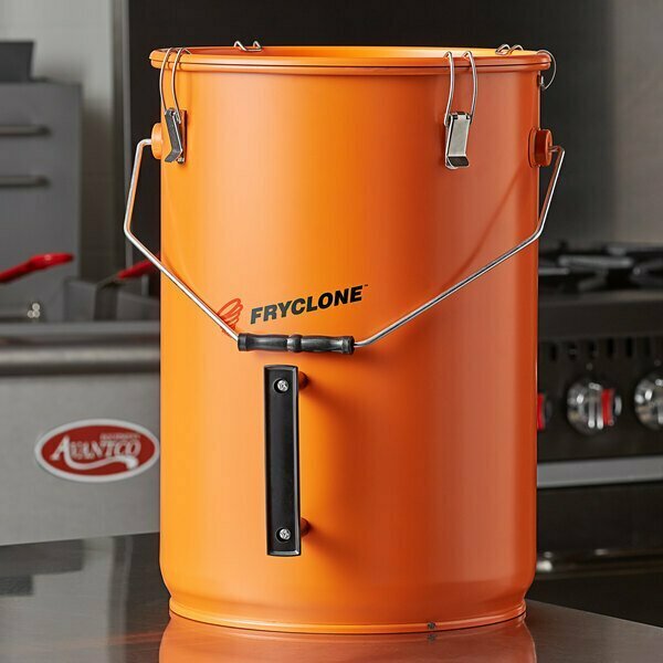 Fryclone 6.5 Gallon Orange Utility Oil Pail 259FOPN6GL